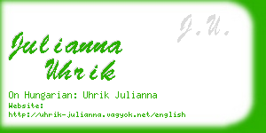 julianna uhrik business card